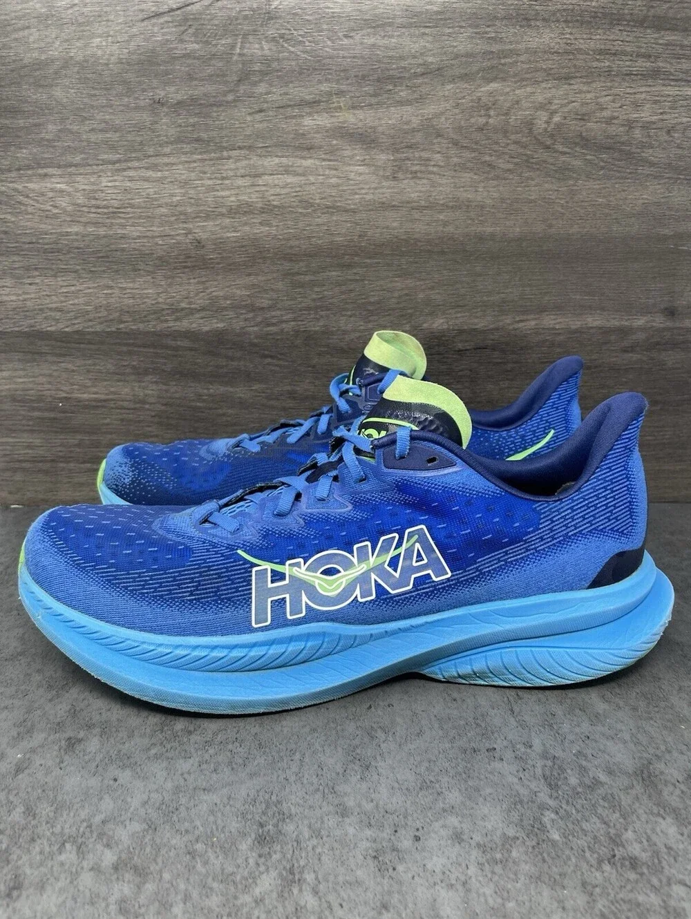 HOKA Mach 6 Virtual Blue Bellwether Blue Mens Size 14 Running Shoes Sneakers